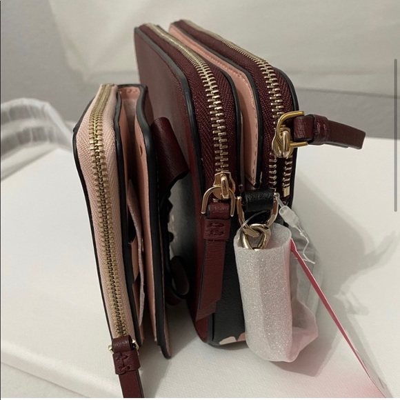 🏵NEW🏵Kate Spade floral puppy/dusty pink color crossbody bag and wallet set - Picture 5 of 8